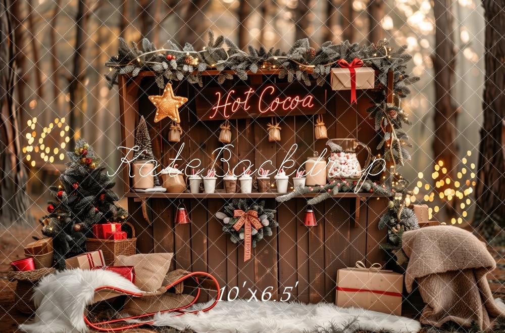 Kate Christmas Hot Cocoa Stand Forest Backdrop Designed by Patty Robert - Image 4