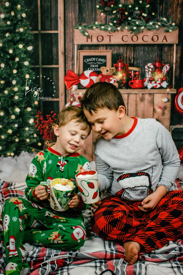 Kate Christmas Hot Cocoa Wooden Winter Backdrop Designed by Emetselch - Image 10