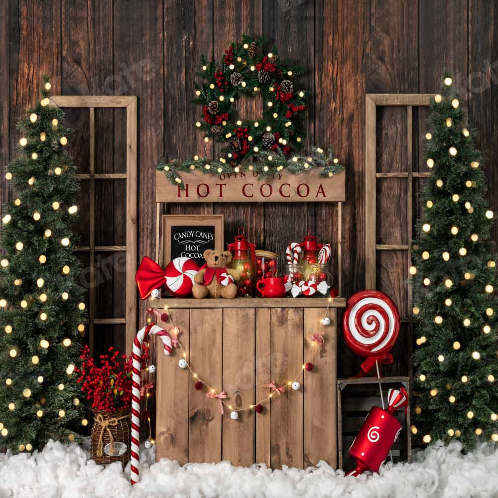 Kate Christmas Hot Cocoa Wooden Winter Backdrop Designed by Emetselch - Image 11