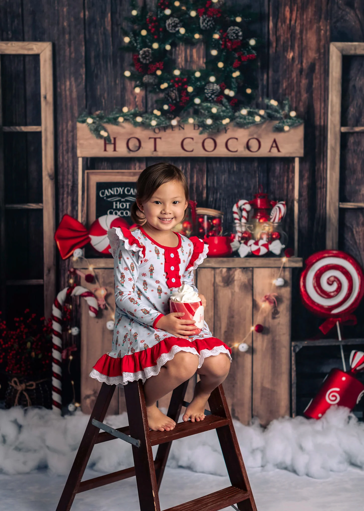 Kate Christmas Hot Cocoa Wooden Winter Backdrop Designed by Emetselch - Image 15