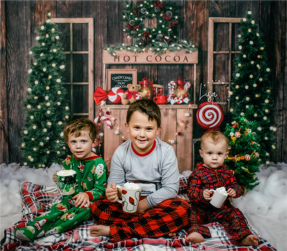 Kate Christmas Hot Cocoa Wooden Winter Backdrop Designed by Emetselch - Image 5
