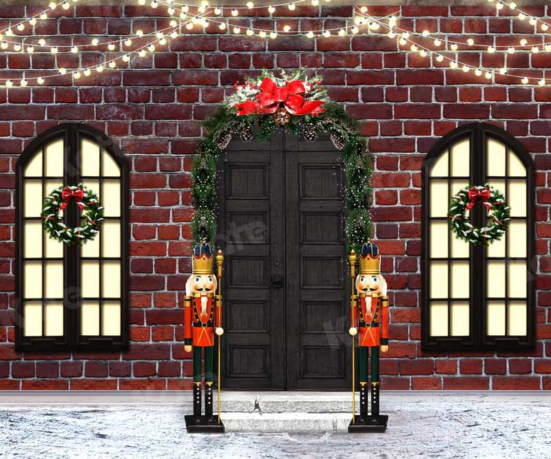 Kate Christmas House with Neno Lights Beefeaters Backdrop for Photography Designed by JFCC - Image 3
