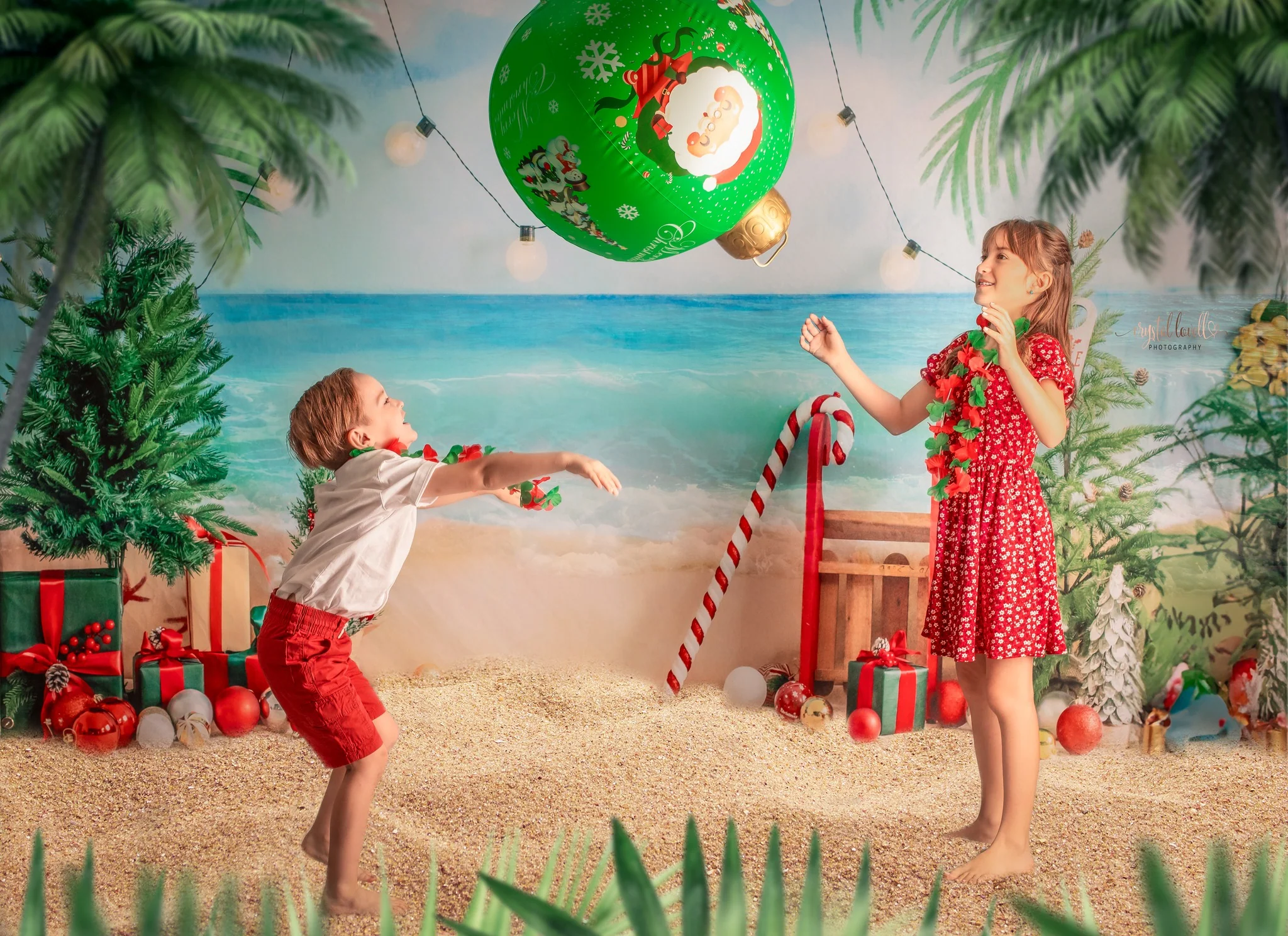 Kate Christmas In Summer Beach Gifts Backdrop Designed by Emetselch - Image 4