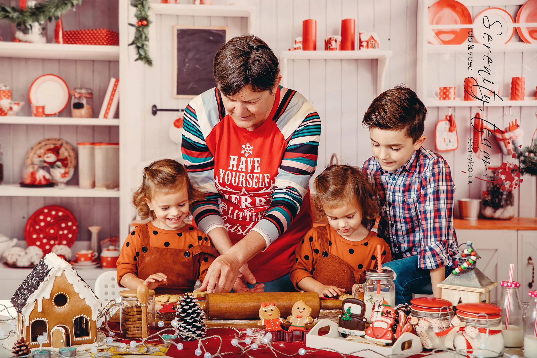 Kate Christmas Kitchen Backdrop White Wall for Photography - Image 3