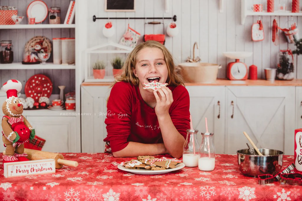 Kate Christmas Kitchen Backdrop White Wall for Photography - Image 4