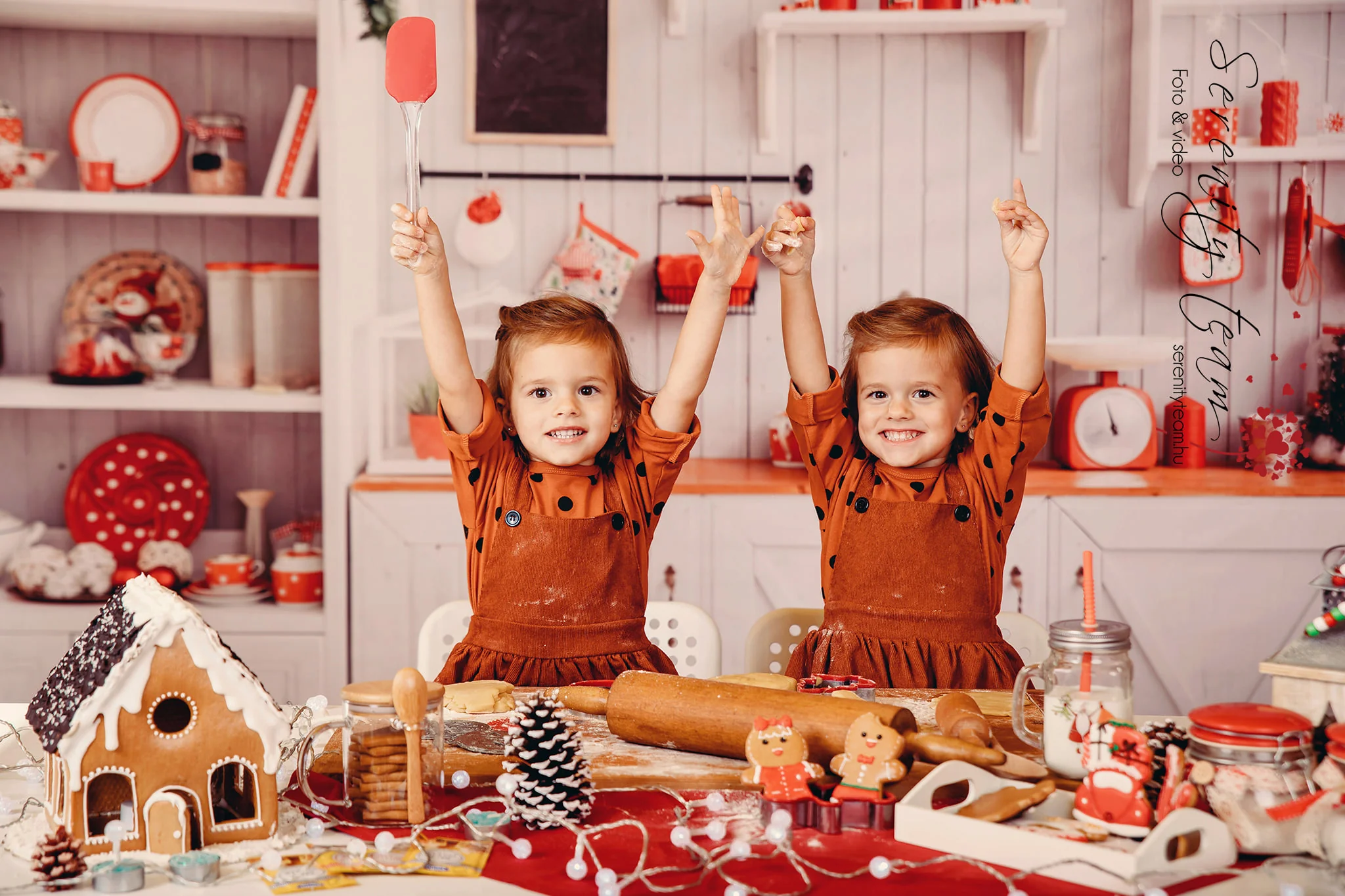Kate Christmas Kitchen Backdrop White Wall for Photography - Image 6