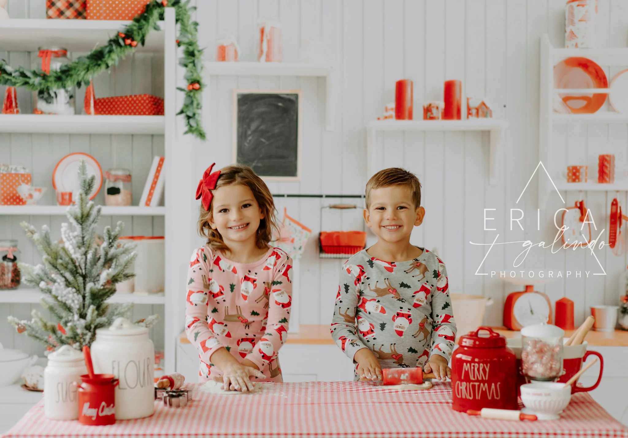 Kate Christmas Kitchen Backdrop White Wall for Photography - Image 9