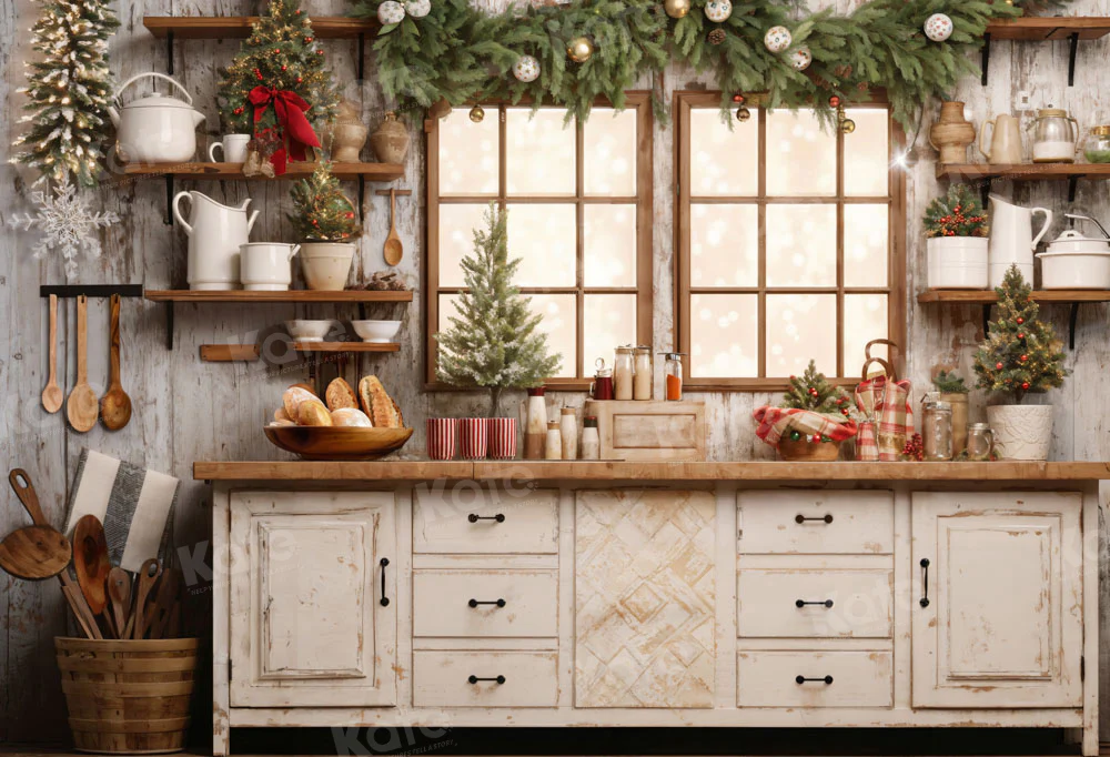 Kate Christmas Kitchen Backdrop Designed by Emetselch - Image 2