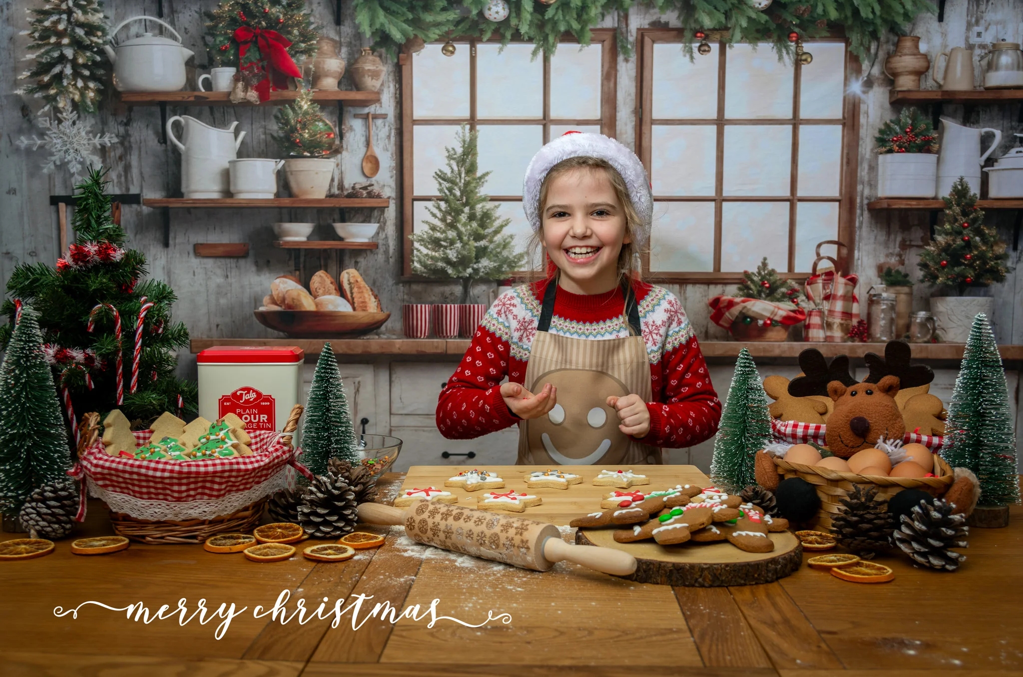 Kate Christmas Kitchen Backdrop Designed by Emetselch - Image 6
