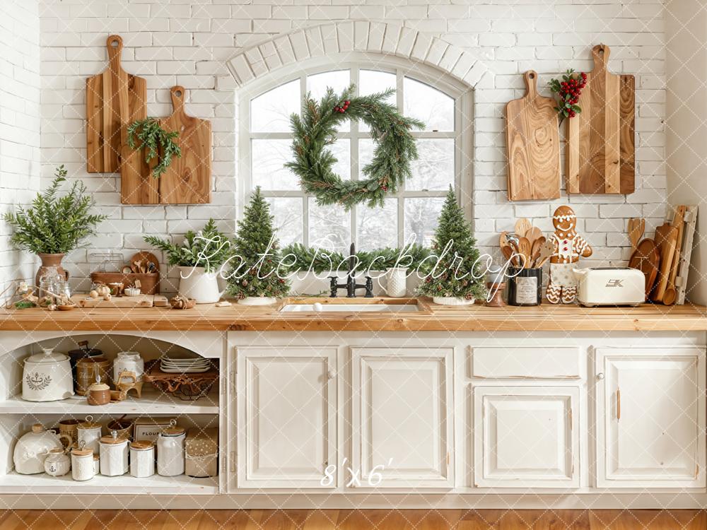 Kate Christmas Kitchen Boards Greenery Backdrop Designed by Emetselch - Image 3