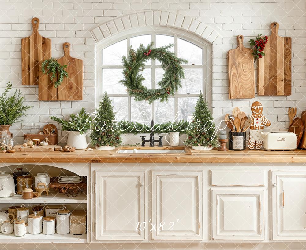 Kate Christmas Kitchen Boards Greenery Backdrop Designed by Emetselch - Image 6