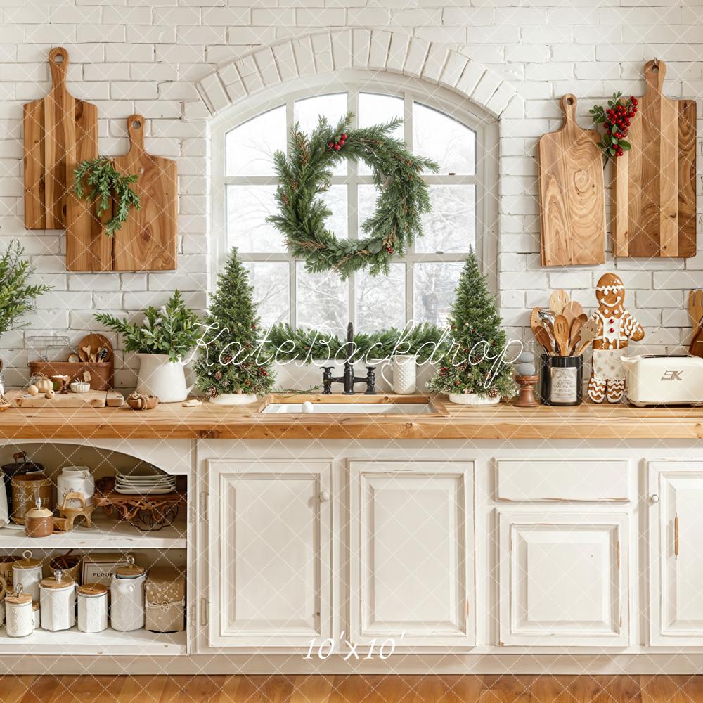 Kate Christmas Kitchen Boards Greenery Backdrop Designed by Emetselch - Image 7