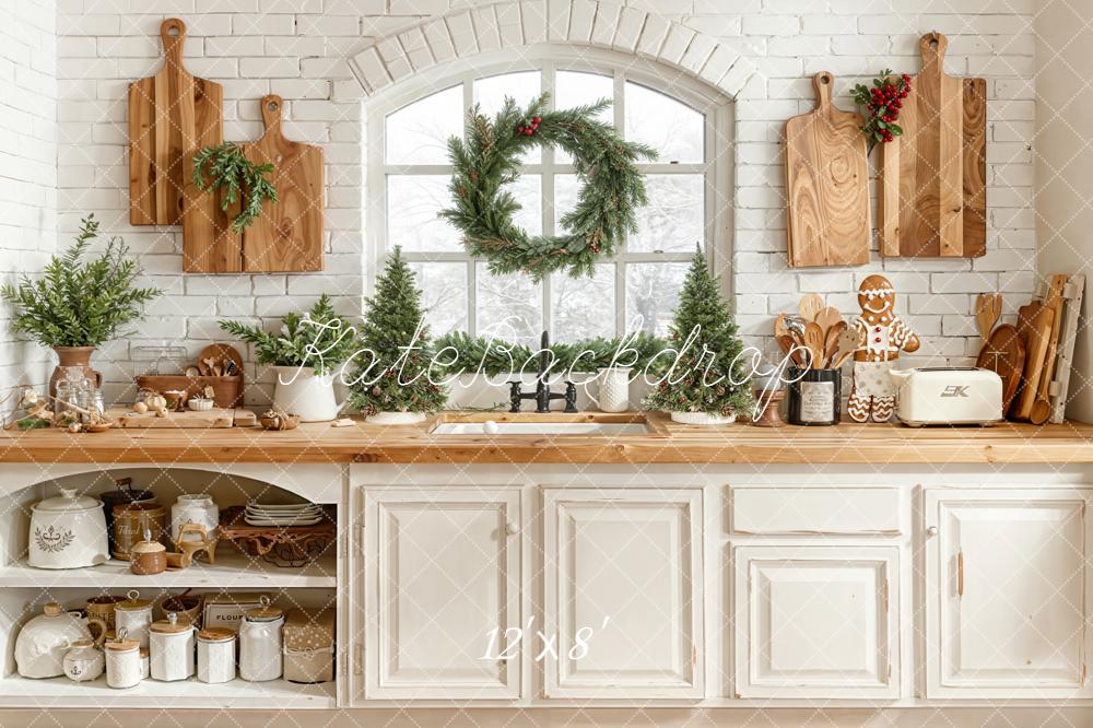 Kate Christmas Kitchen Boards Greenery Backdrop Designed by Emetselch - Image 8
