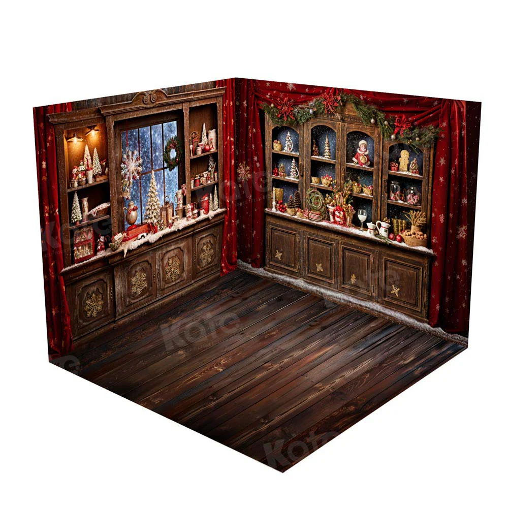 Kate Christmas Kitchen Cupboard Red Room Set