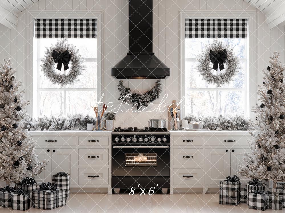 Kate Christmas Kitchen Trees Gifts Backdrop Designed by Ashley Paul - Image 3