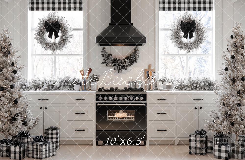 Kate Christmas Kitchen Trees Gifts Backdrop Designed by Ashley Paul - Image 4