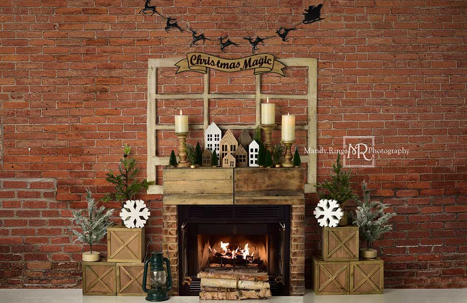 Kate Christmas Magic Brick Backdrop Designed By Mandy Ringe Photography - Image 2
