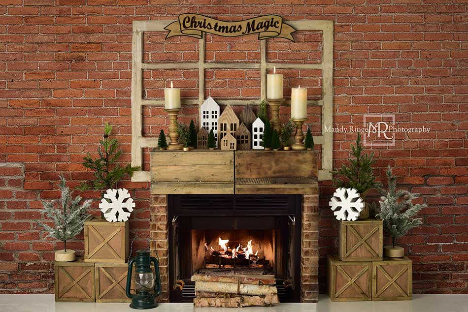 Kate Christmas Magic Brick Backdrop Designed By Mandy Ringe Photography - Image 5