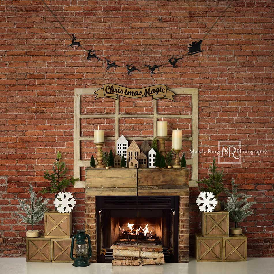 Kate Christmas Magic Brick Backdrop Designed By Mandy Ringe Photography - Image 6