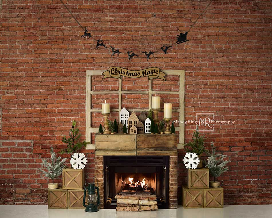 Kate Christmas Magic Brick Backdrop Designed By Mandy Ringe Photography - Image 7