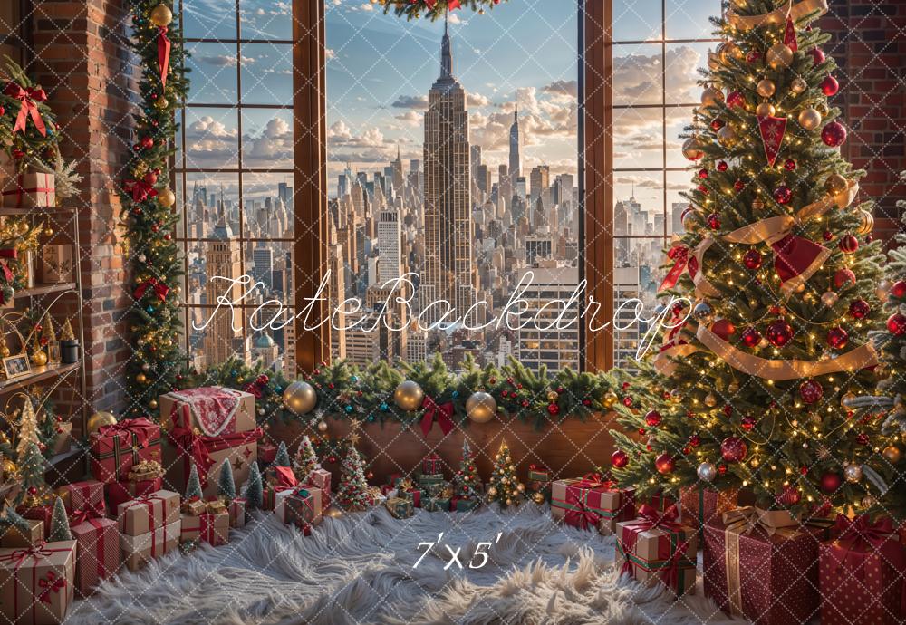 Kate Christmas Modern City Skyscraper Backdrop Designed by Emetselch - Image 2