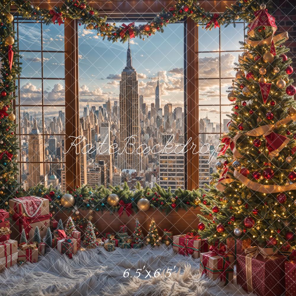Kate Christmas Modern City Skyscraper Backdrop Designed by Emetselch - Image 3