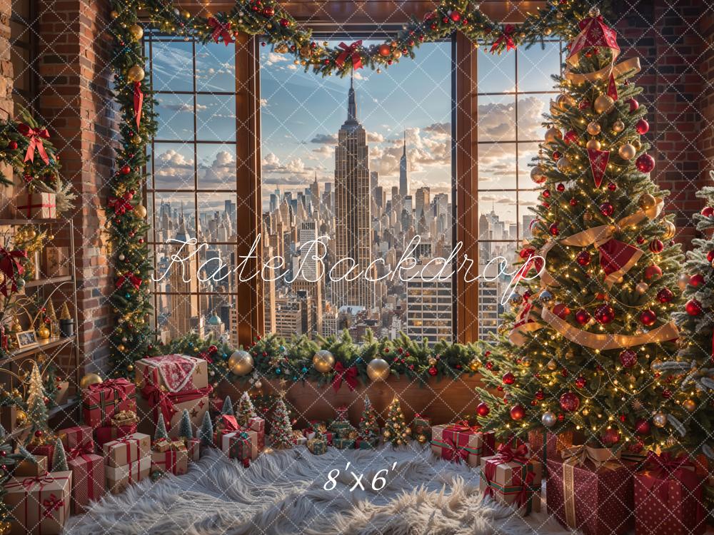 Kate Christmas Modern City Skyscraper Backdrop Designed by Emetselch - Image 5