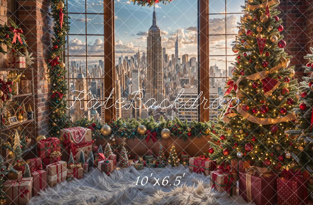 Kate Christmas Modern City Skyscraper Backdrop Designed by Emetselch - Image 6