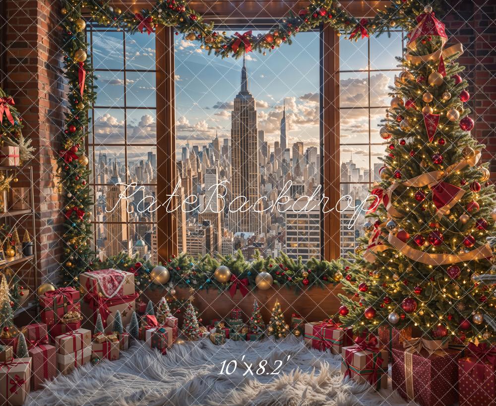 Kate Christmas Modern City Skyscraper Backdrop Designed by Emetselch - Image 7