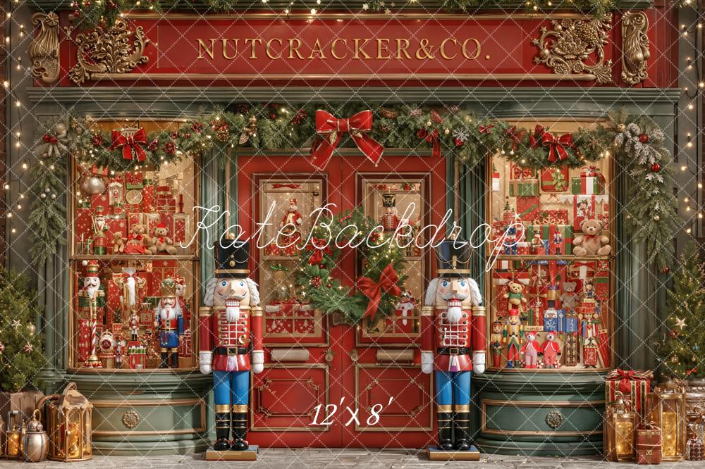 Kate Christmas Nutcracker Figures Shop Front Backdrop Designed by Emetselch - Image 8
