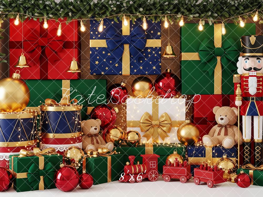 Kate Christmas Nutcracker Gift Boxes Teddy Backdrop Designed by Patty Robert - Image 3