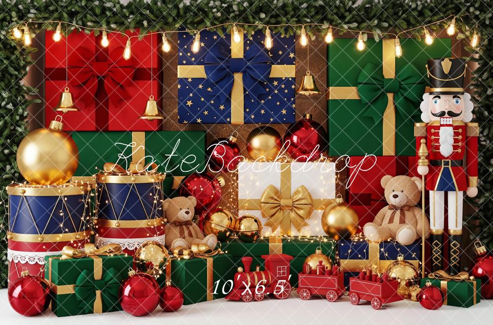 Kate Christmas Nutcracker Gift Boxes Teddy Backdrop Designed by Patty Robert - Image 4