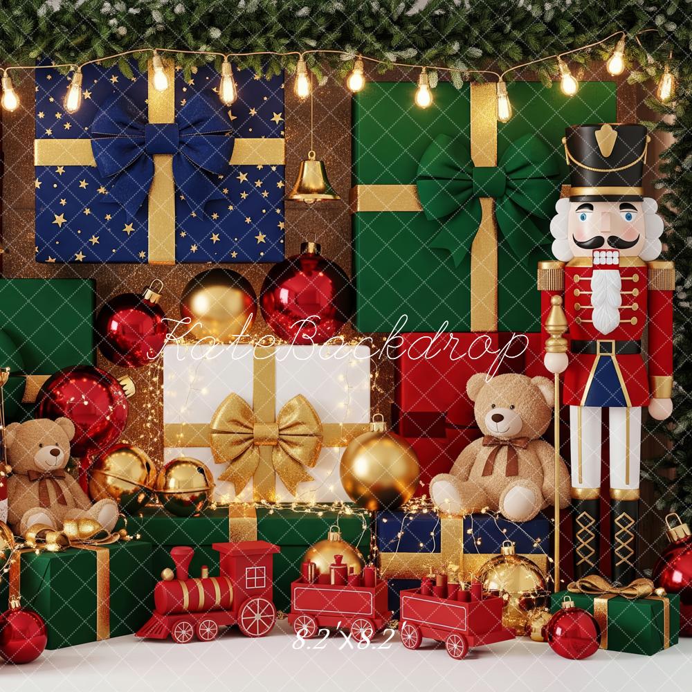 Kate Christmas Nutcracker Gift Boxes Teddy Backdrop Designed by Patty Robert - Image 5