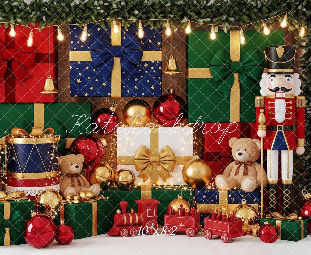 Kate Christmas Nutcracker Gift Boxes Teddy Backdrop Designed by Patty Robert - Image 6