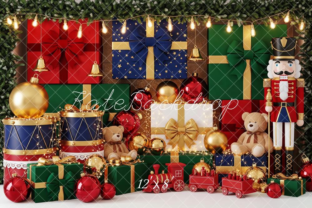 Kate Christmas Nutcracker Gift Boxes Teddy Backdrop Designed by Patty Robert - Image 8