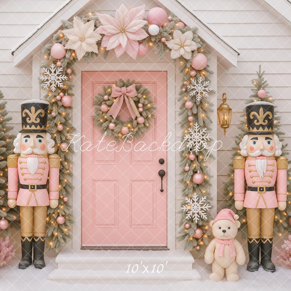 Kate Christmas Nutcracker Pink Door Trees Backdrop Designed by Ashley Paul - Image 7