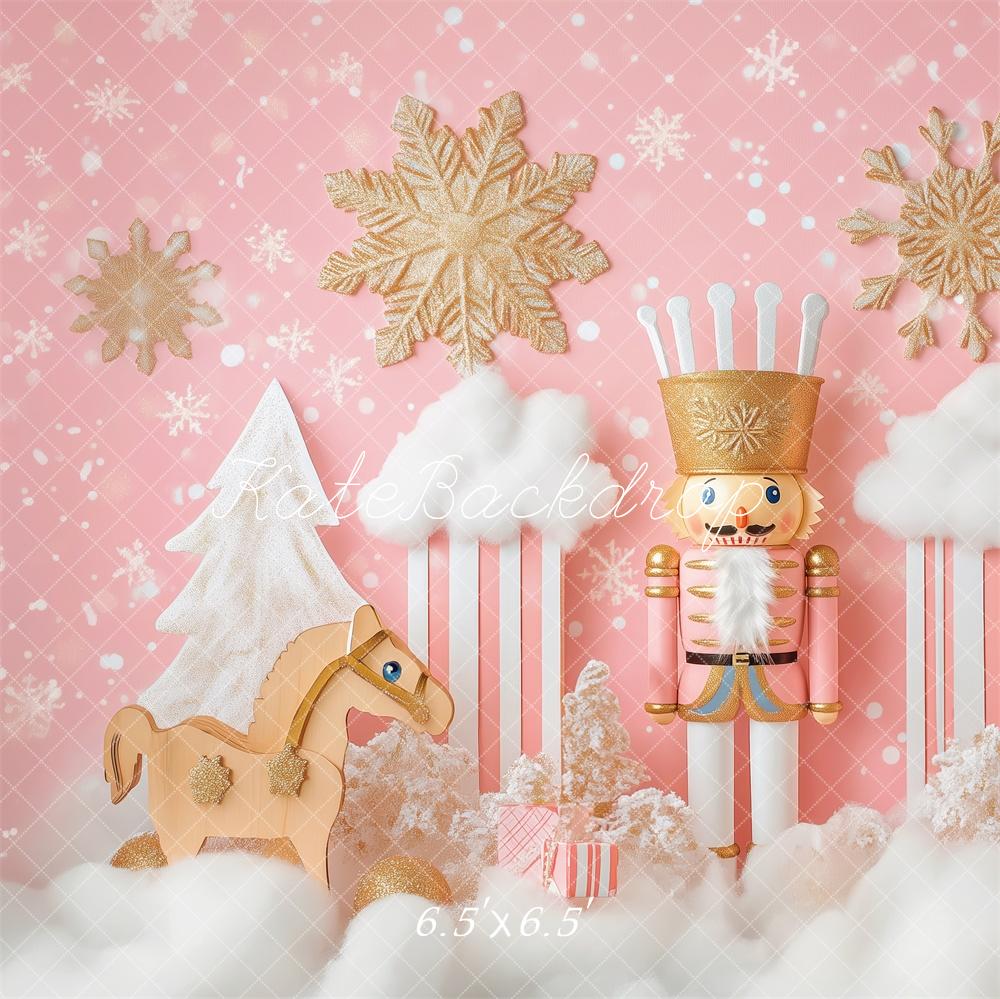 Kate Christmas Nutcracker Pink Wonderland Backdrop Designed by Patty Robert - Image 2