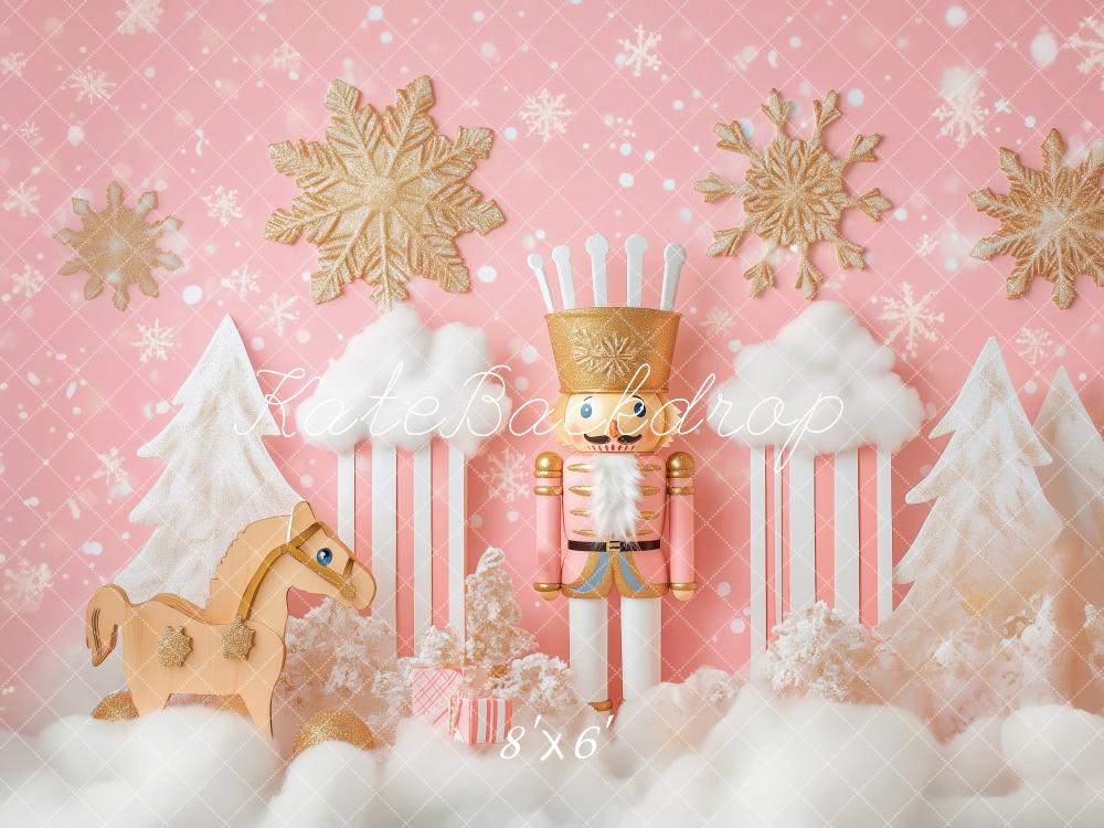 Kate Christmas Nutcracker Pink Wonderland Backdrop Designed by Patty Robert - Image 3