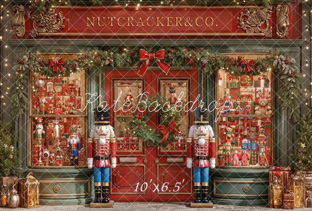 Kate Christmas Nutcracker Shop Window Decorations Fleece Backdrop Designed by Emetselch - Image 2