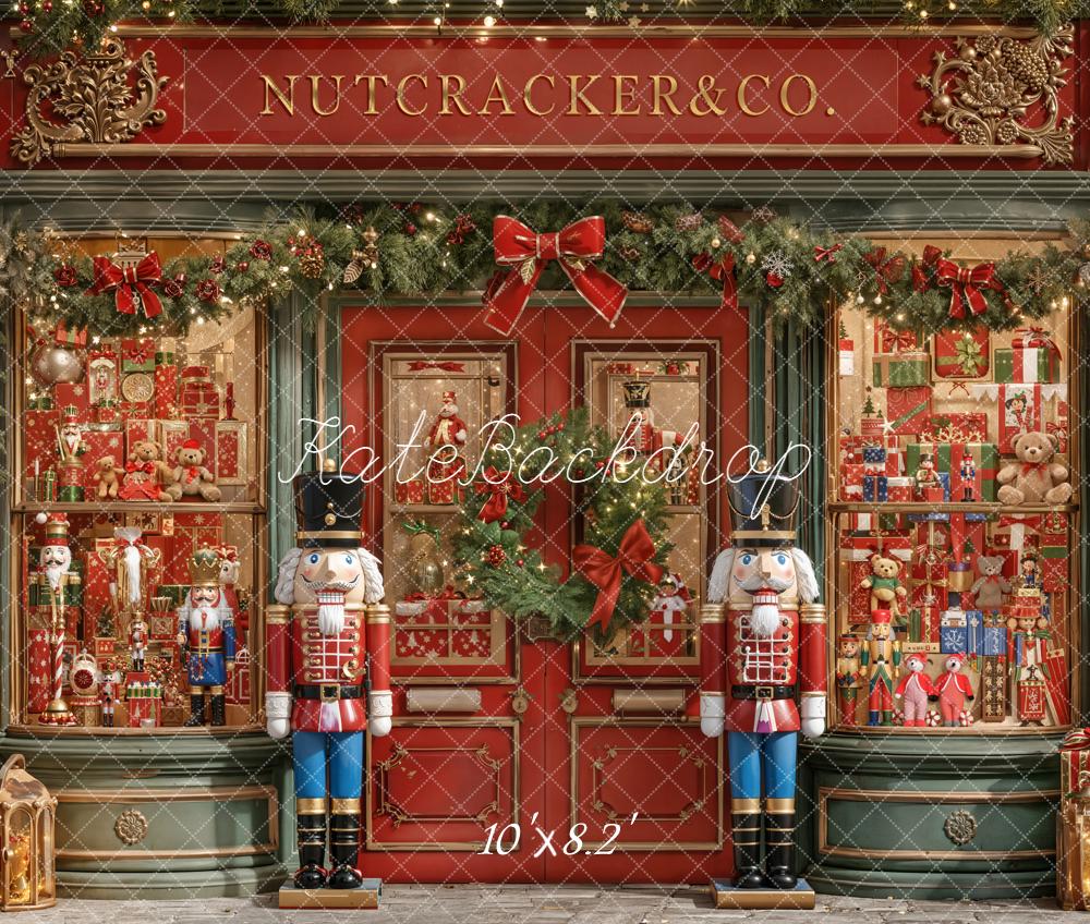Kate Christmas Nutcracker Shop Window Decorations Fleece Backdrop Designed by Emetselch - Image 3