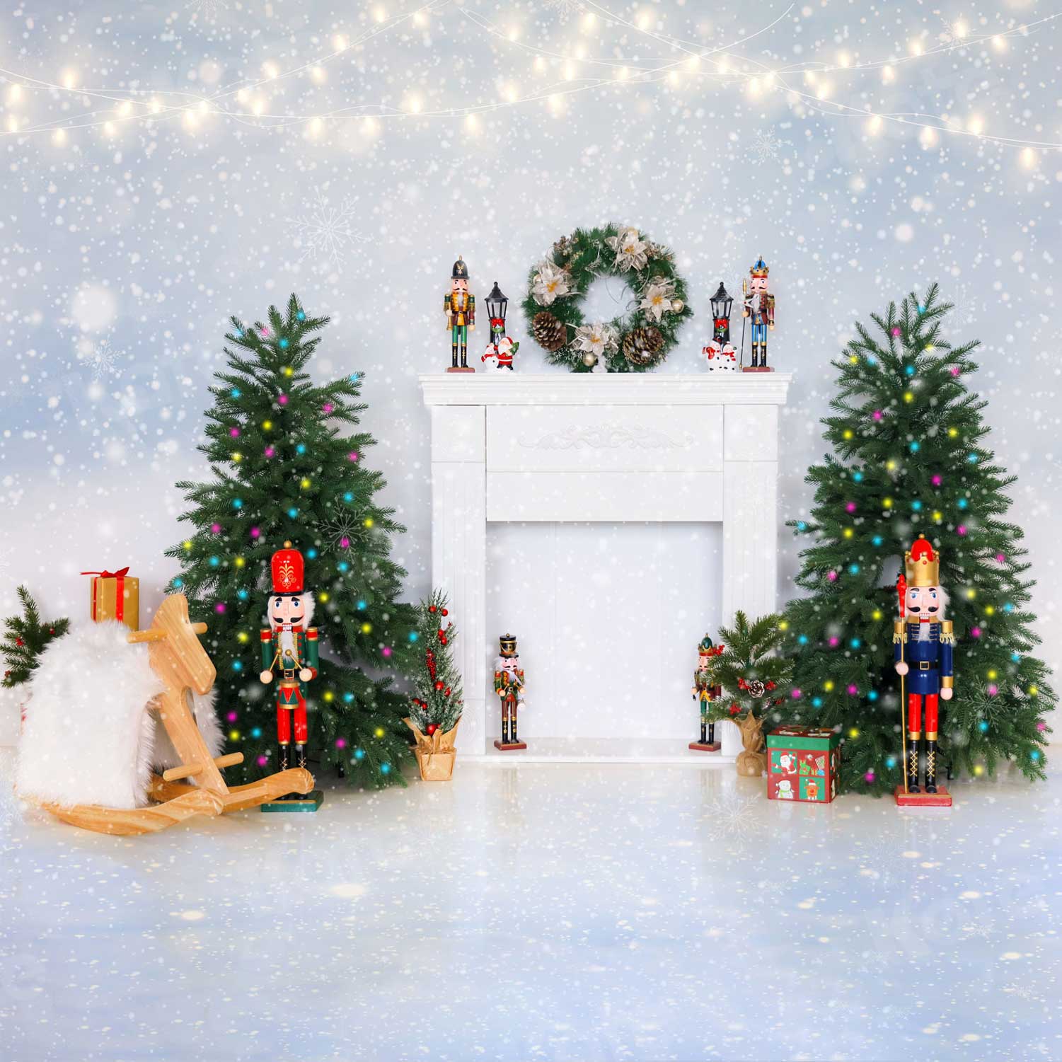 Kate Christmas Nutcracker Toys Shiny Backdrop for Photography - Image 2