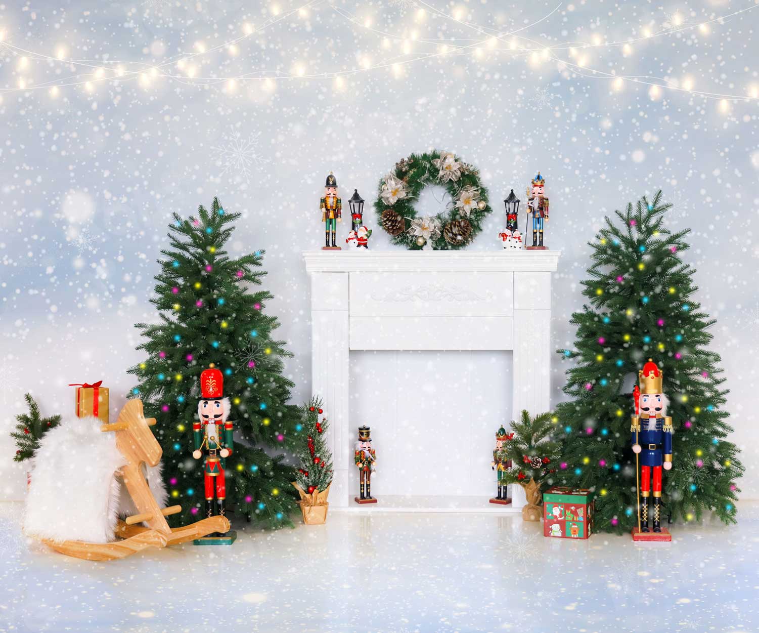 Kate Christmas Nutcracker Toys Shiny Backdrop for Photography - Image 3
