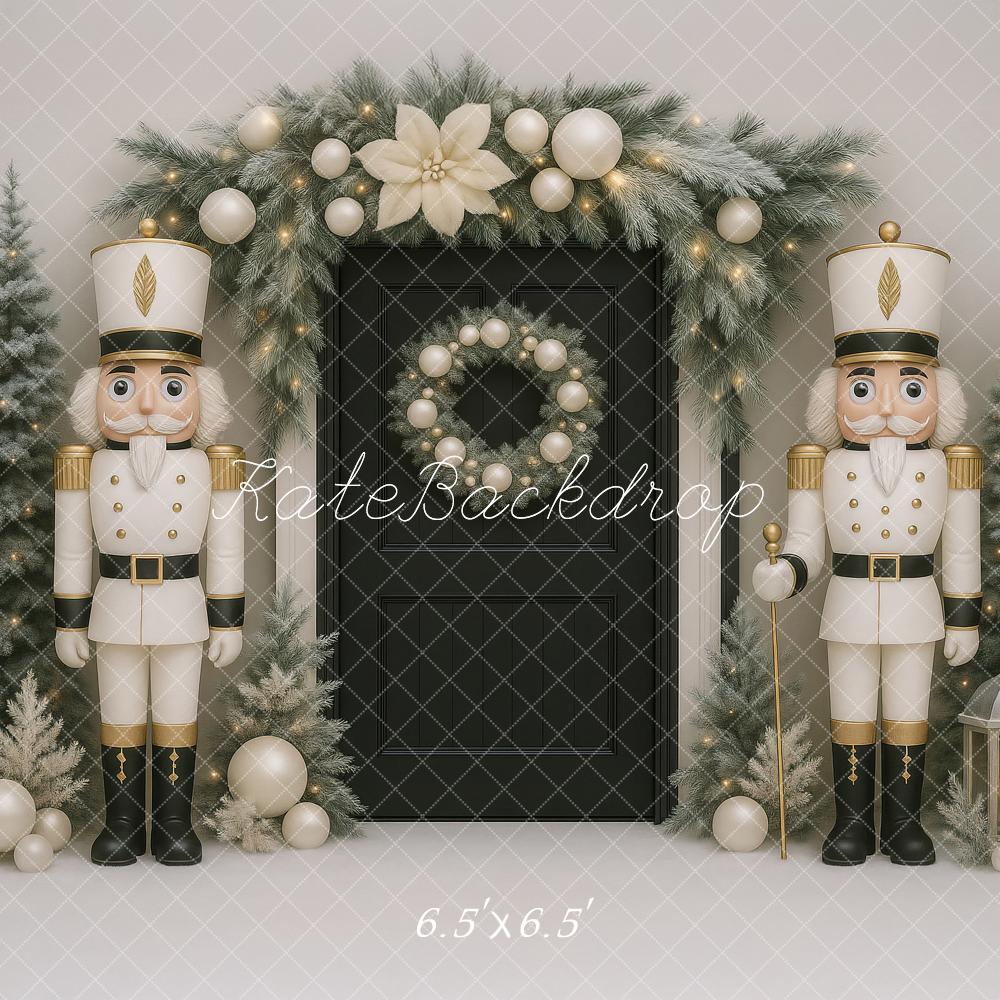 Kate Christmas Nutcracker Trees Garland Black Backdrop Designed by Ashley Paul - Image 2