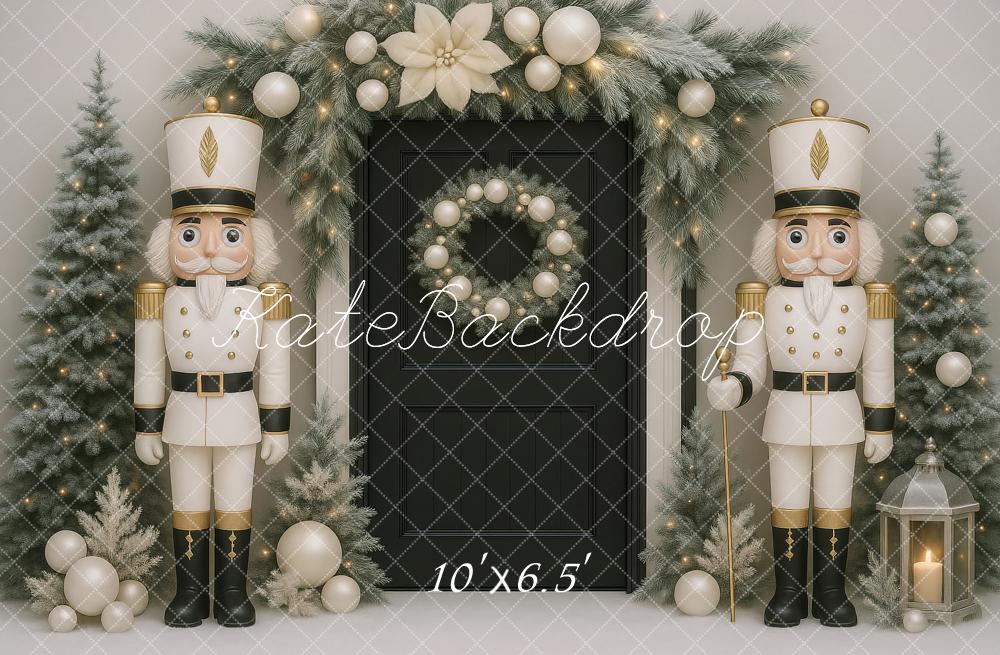 Kate Christmas Nutcracker Trees Garland Black Backdrop Designed by Ashley Paul - Image 4