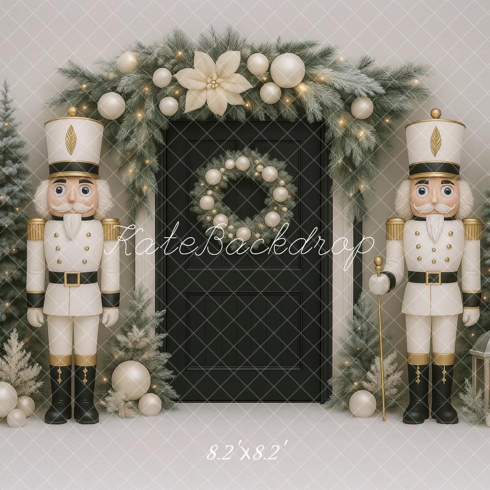 Kate Christmas Nutcracker Trees Garland Black Backdrop Designed by Ashley Paul - Image 5