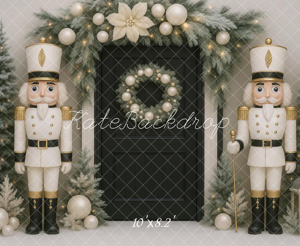 Kate Christmas Nutcracker Trees Garland Black Backdrop Designed by Ashley Paul - Image 6