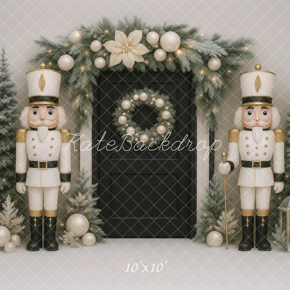 Kate Christmas Nutcracker Trees Garland Black Backdrop Designed by Ashley Paul - Image 7