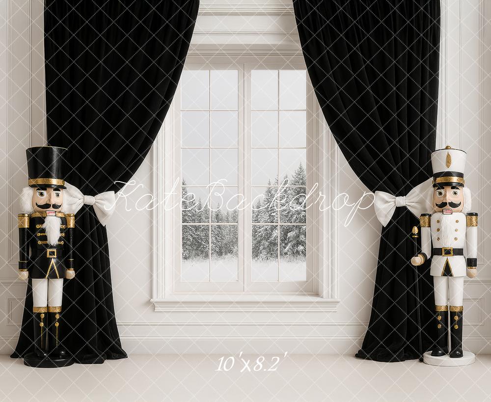 Kate Christmas Nutcracker Window Black Curtains Backdrop Designed by Ashley Paul - Image 6