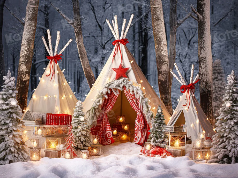 Kate Christmas Outdoor Tent Backdrop for Photography - Image 3