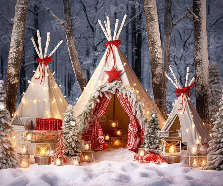 Kate Christmas Outdoor Tent Backdrop for Photography - Image 4